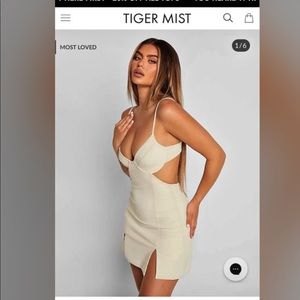 Tiger Mist Max Mini Dress in Cream